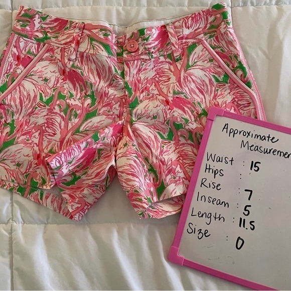 Lilly Pulitzer Pink Colony Flamingo Callahan Shorts Size 0 - Picture 4 of 7